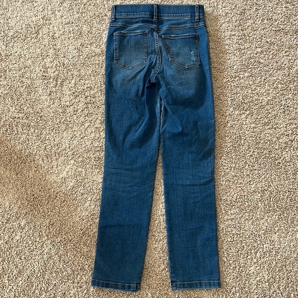 Spanx Straight Leg Women Size XS Pull On Blue Denim Fades Stretchy Jeans‎ - Picture 6 of 11